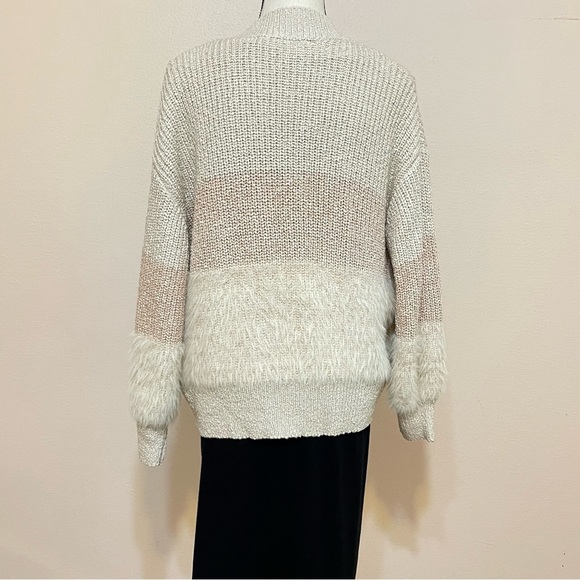 The Impeccable Pig cream pink open cardigan sweater size small - Picture 6 of 13